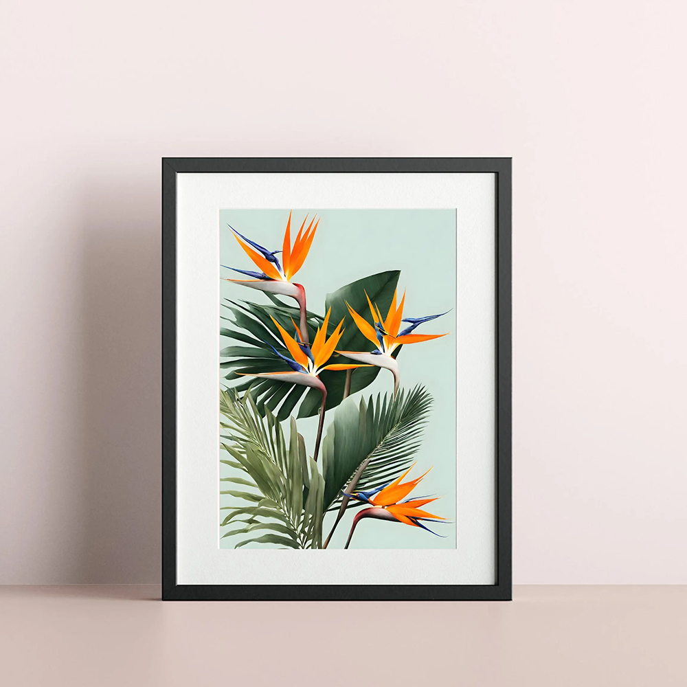 극락조 벽 예술, Strelitzia 꽃 현대 식물 인 - Bird Paradise Strelitzia 리뷰 및 가격